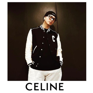 セリーヌ(celine)のCELINE オーバーサイズ テディジャケット / ウール ブラック 48(ブルゾン)