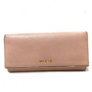 プラダ(PRADA)のプラダ 長財布 - ピンクベージュ レザー(財布)