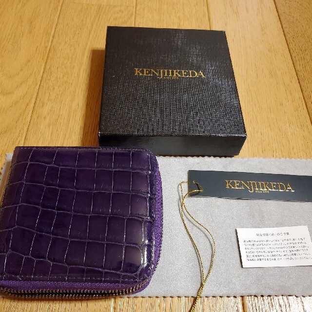 新品　ケンジイケダ　クロコダイル　財布 メンズのファッション小物(折り財布)の商品写真