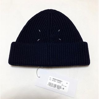 マルタンマルジェラ(Maison Martin Margiela)の新品 M マルジェラ 21aw ニット キャップ ビーニー 紺 2157(ニット帽/ビーニー)