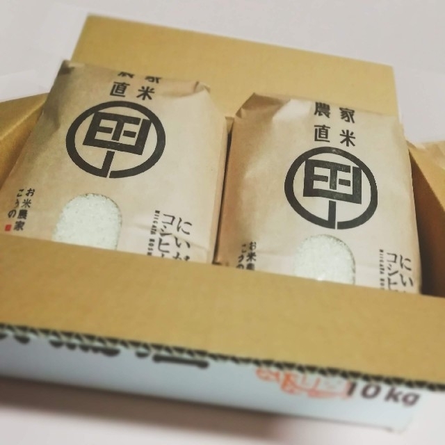 新米　令和3年度産　新潟こしひかり　10kg(5kg×2袋)　特別栽培米 食品/飲料/酒の食品(米/穀物)の商品写真