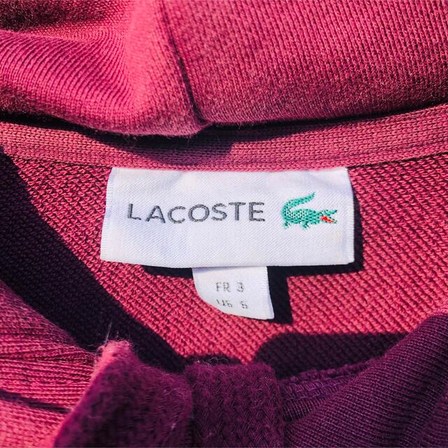 LACOSTE(ラコステ)のLACOSTE ラコステ ビッグロゴ パーカー ワインレッド Mサイズ メンズのトップス(パーカー)の商品写真