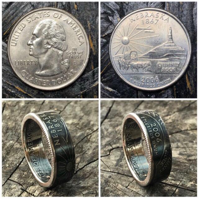 [DASUKAI様のルーム] アメリカ25セント 50州記念コイン コインリング メンズのアクセサリー(リング(指輪))の商品写真