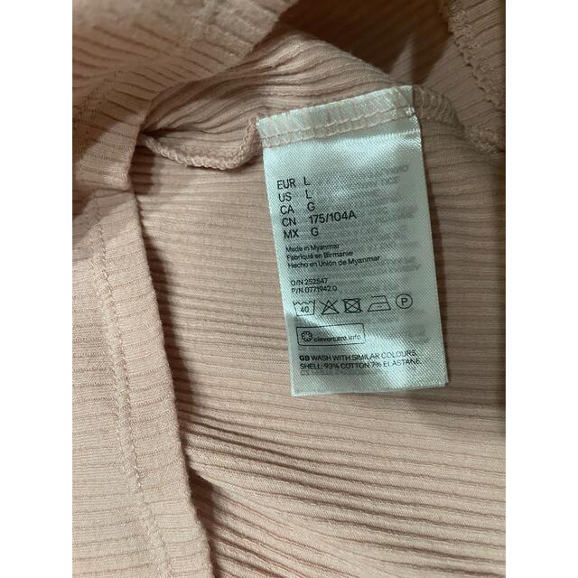 H&M くすみピンク　カットソー レディースのトップス(カットソー(長袖/七分))の商品写真