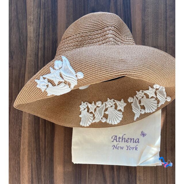 新品未使用品【Athena New York】Sea アシーナニューヨーク麦わら帽子 