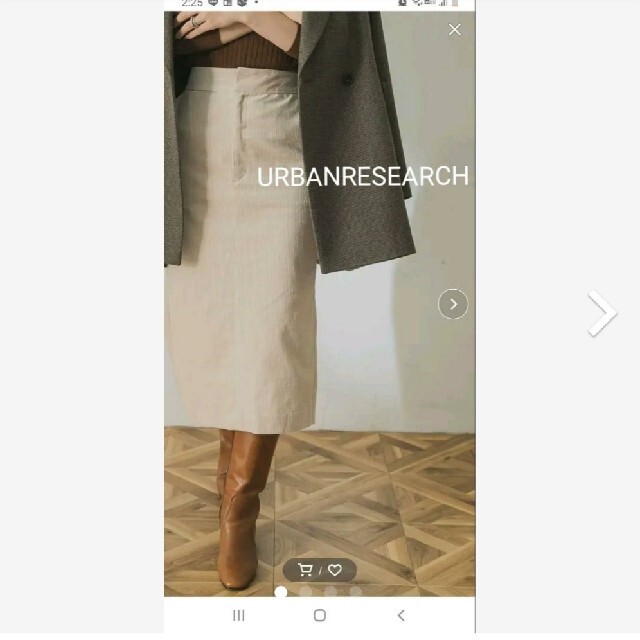 URBAN RESEARCH(アーバンリサーチ)のURBANRESEARCH コーデュロイスリットタイトスカート レディースのスカート(ひざ丈スカート)の商品写真