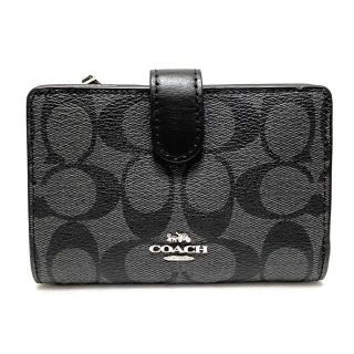 コーチ(COACH)のコーチ 2つ折り財布 F23553 グレー×黒(財布)