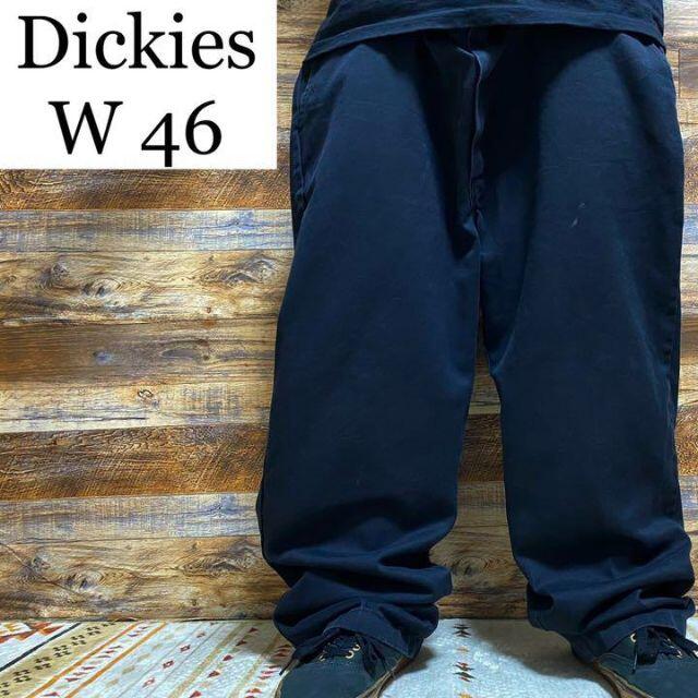 Dickiesディッキーズw46ワークパンツ黒ブラックオーバーサイズメンズ