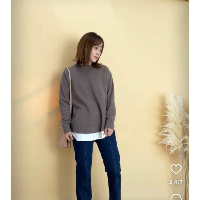terawear emu  TRW バックボタンPO てらさん レディースのトップス(Tシャツ(長袖/七分))の商品写真