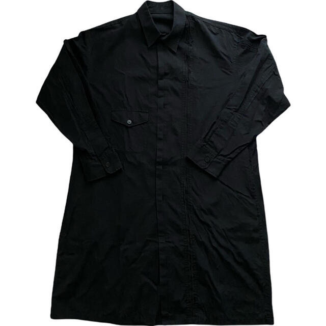 Yohji Yamamoto 2016SS 裁ち切りタックデザインロングシャツ 高評価の