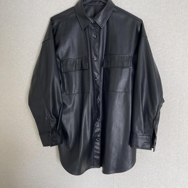 GU(ジーユー)のレザージャケット レディースのジャケット/アウター(ライダースジャケット)の商品写真