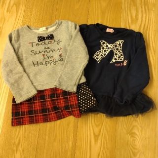 ニットプランナー(KP)のおまとめ専用　KPミミちゃんトレーナーチュニック＆HBトレーナー　110cm(Tシャツ/カットソー)