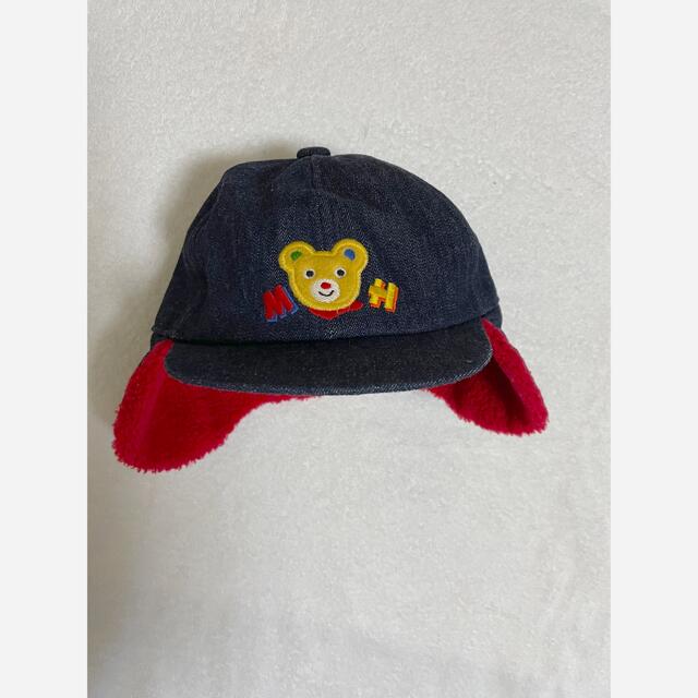 mikihouse(ミキハウス)のミキハウス　帽子　耳当てつき　48センチ キッズ/ベビー/マタニティのこども用ファッション小物(帽子)の商品写真