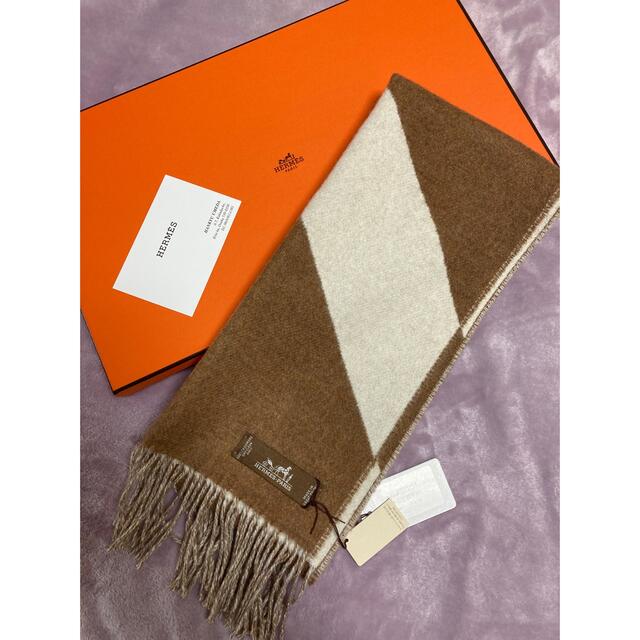 HERMES エルメス カシミヤ100% 大判ストール ショール マフラー 3