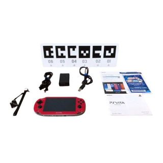 プレイステーションヴィータ(PlayStation Vita)の☆極美品☆ PSVITA pch-1000 コズミック レッド 本体 充電器付き(携帯用ゲーム機本体)