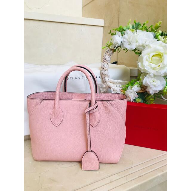 憧れの 美品　ボナベンチュラ　ミニミアトート　バッグ　サクラ　ピンク ハンドバッグ