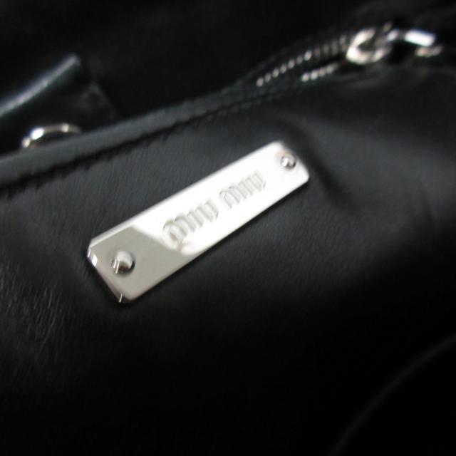 miumiu(ミュウミュウ)のミュウミュウ トートバッグ 黒 レザー レディースのバッグ(トートバッグ)の商品写真