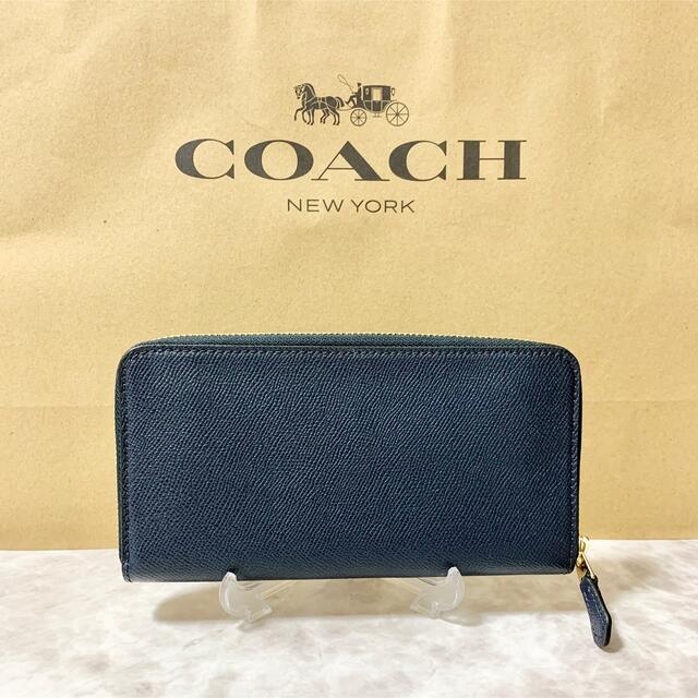 ◎国内購入品◎COACH クロスグレインレザー アコーディオンジップ