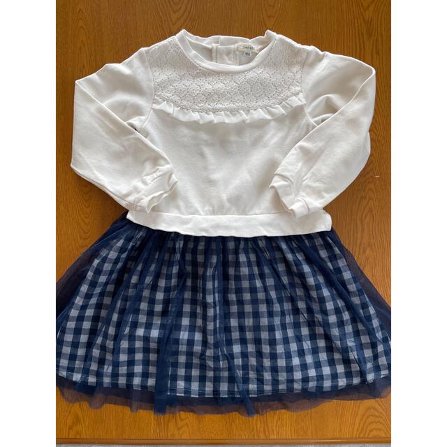 Seraph(セラフ)のチュールドッキングワンピース 100cm キッズ/ベビー/マタニティのキッズ服女の子用(90cm~)(ワンピース)の商品写真