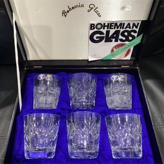 ボヘミア クリスタル(BOHEMIA Cristal)のBOHEMIA GLASS ボヘミアグラス6客 500PK ロックグラス 箱付き(グラス/カップ)