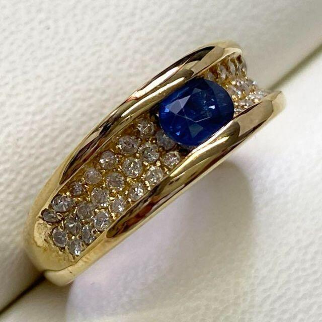 返品交換不可】 K18 サファイアリング S0.50ct D0.50ct サイズ12号 4.7