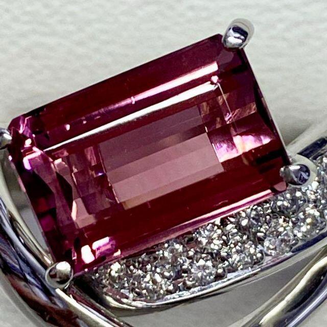 Pt900　高品質 ピンクトルマリンリング　3.41ct　D0.28ct レディースのアクセサリー(リング(指輪))の商品写真