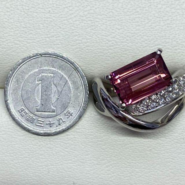 Pt900　高品質 ピンクトルマリンリング　3.41ct　D0.28ct レディースのアクセサリー(リング(指輪))の商品写真