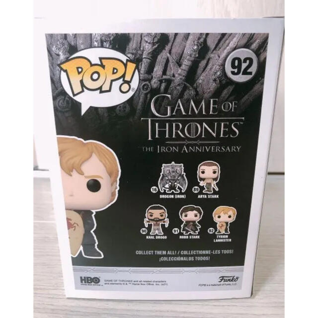 FUNKO POP ゲームオブスローンズ　ティリオン・ラニスター エンタメ/ホビーのフィギュア(SF/ファンタジー/ホラー)の商品写真