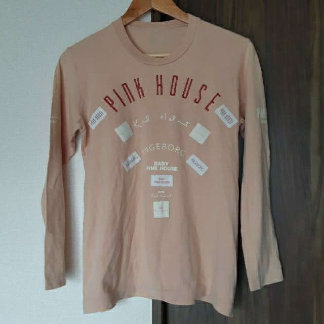 ピンクハウス　pink house　ロングTシャツ　くすみピンク　ピンクベージュ