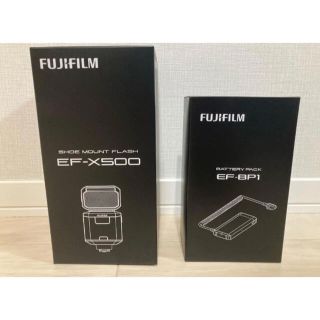 フジフイルム(富士フイルム)の新品・未使用 FUJIFILM 富士フイルム EF-X500 EF-BP1(ストロボ/照明)