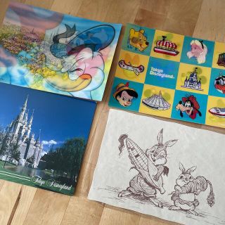 ディズニー(Disney)のレトロ！ディズニーランド購入ハガキ4枚(写真/ポストカード)