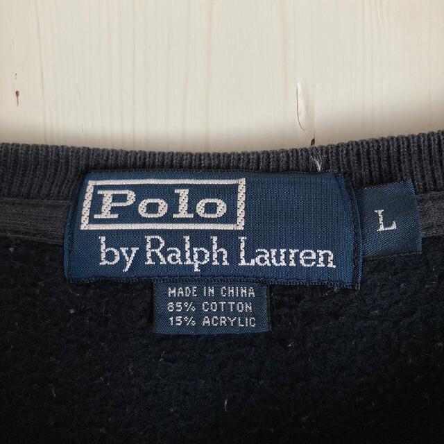 POLO RALPH LAUREN(ポロラルフローレン)の90's  POLO Ralph Lauren 刺繍ロゴ スウェット　裏起毛 メンズのトップス(スウェット)の商品写真