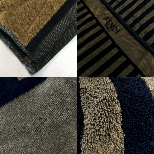 フェンディ FENDI タオルケット ブランケット FXH016 ペカン柄 フェンディ FENDI タオルケット ブランケット FXH016 ペカン柄