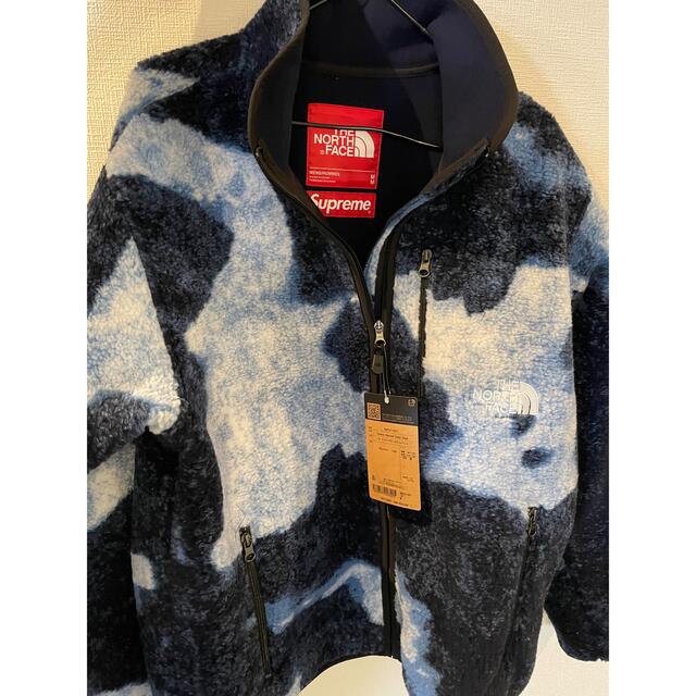 Bleached Denim Print Fleece Jacket