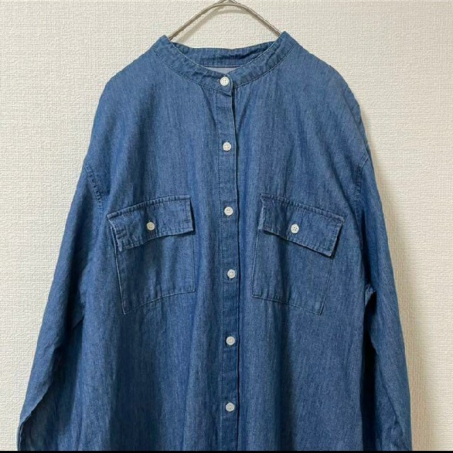 BEAMS(ビームス)の【美品】デニムシャツワンピース　M レディースのワンピース(ロングワンピース/マキシワンピース)の商品写真