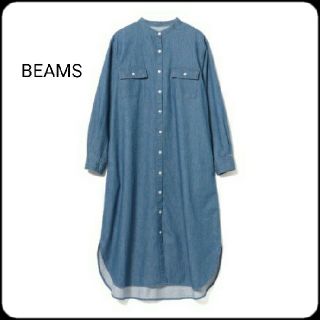 ビームス(BEAMS)の【美品】デニムシャツワンピース　M(ロングワンピース/マキシワンピース)