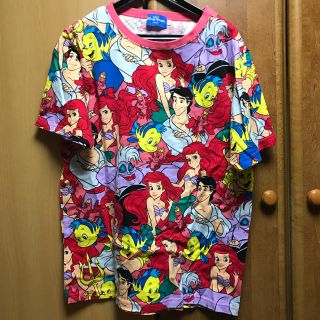 ディズニー(Disney)のDisney アリエル総柄Tシャツ(Tシャツ(半袖/袖なし))