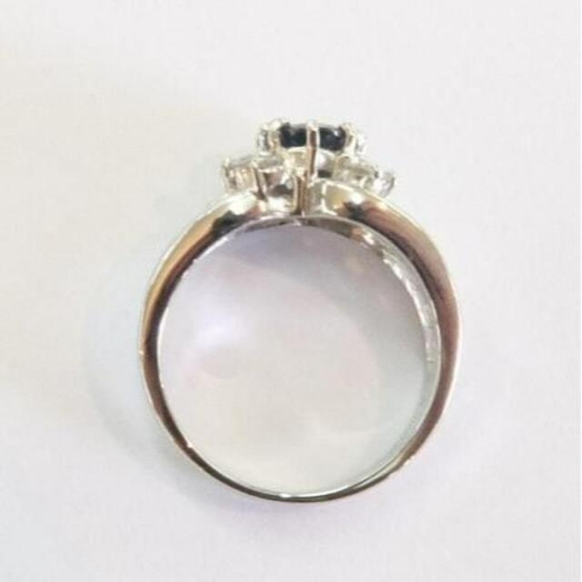 Pt850　サファイアリング　S1.07ct　D0.29ct　送料無料 レディースのアクセサリー(リング(指輪))の商品写真