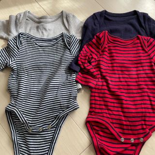 ベビーギャップ(babyGAP)のbaby GAP  0-3 長袖ボディースーツ４点セット(肌着/下着)