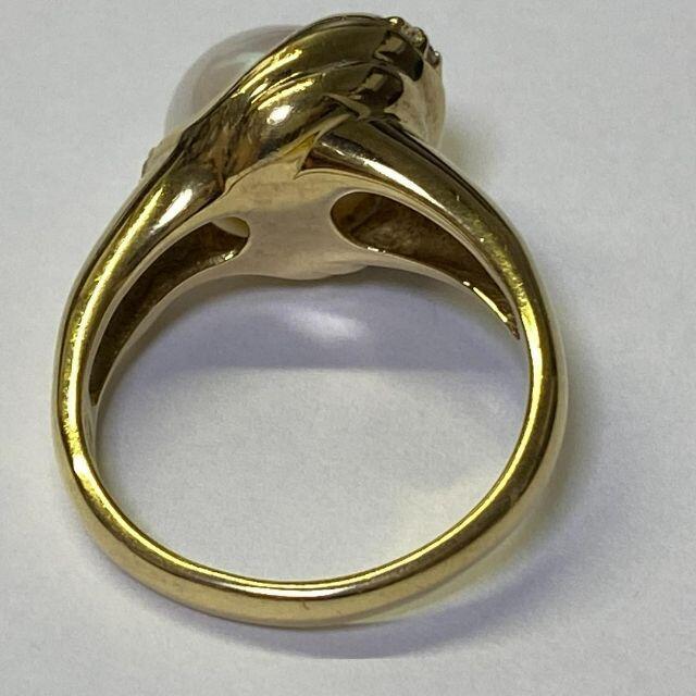 K18 白蝶パールリング 10.1mm D0.08ct サイズ17号 | www.jarussi.com.br