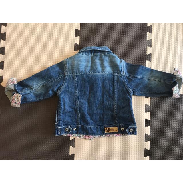 babyGAP(ベビーギャップ)の【中古品】baby GAP デニムジャケット90cm キッズ/ベビー/マタニティのキッズ服女の子用(90cm~)(ジャケット/上着)の商品写真