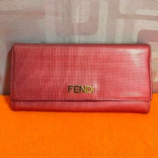 フェンディ(FENDI)のFENDI フェンディ 長財布 ピンクレザー 105(財布)