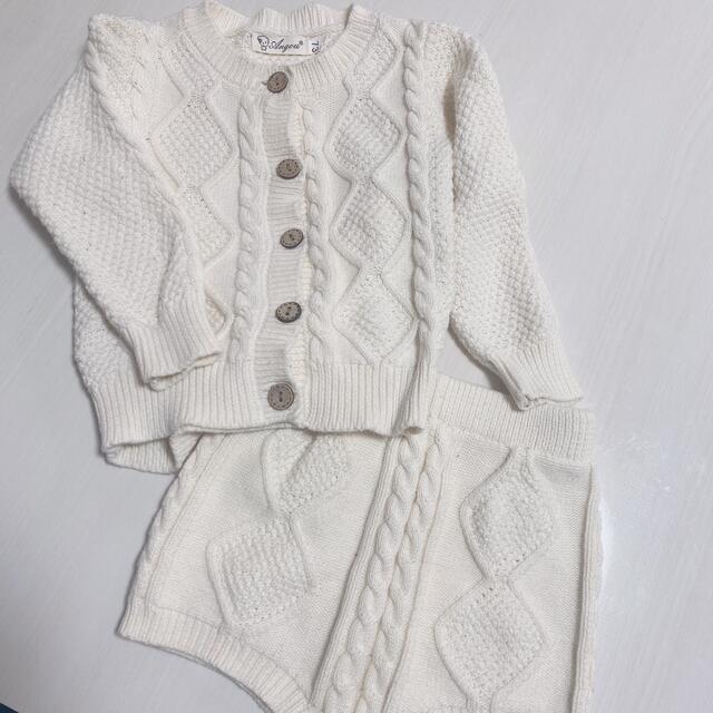 ニット セットアップ キッズ/ベビー/マタニティのベビー服(~85cm)(ニット/セーター)の商品写真