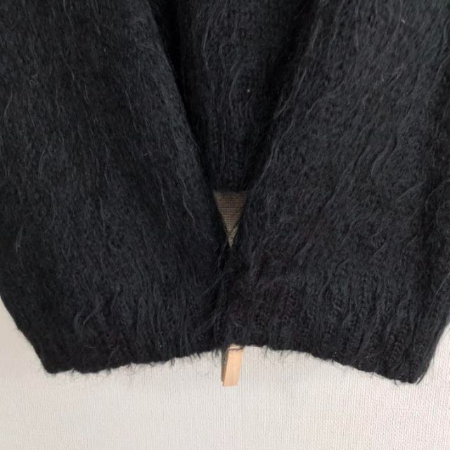 パドカレ pas de calais モヘア混 長袖 ニット セーター 黒