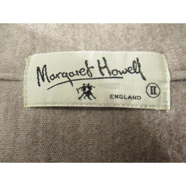 MARGARET HOWELL(マーガレットハウエル)のG② マーガレットハウエル ウール 長袖 オープンカラー シャツ ベージュ Ⅱ レディースのトップス(シャツ/ブラウス(長袖/七分))の商品写真