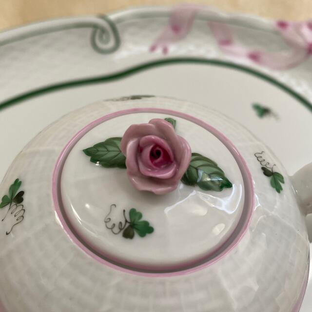 ヘレンド ウィーンの薔薇ミニティーポット ピンク ヘレンド ウィーンの薔薇ミニティーポット ピンク