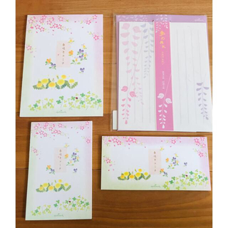 春柄　便箋セット　春咲きコミチ(カード/レター/ラッピング)