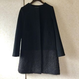 ドレステリア(DRESSTERIOR)のほぼ新品*DRESSTERIORドレステリア* ウールノーカラーコート(ロングコート)