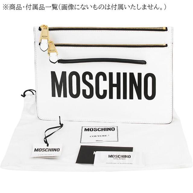 MOSCHINO クラッチバッグ ポーチ 新品 カーフレザー 9996