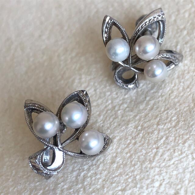 MIKIMOTO(ミキモト)のセミアンティーク 高級品 MIKIMOTO ミキモト イヤリング  銀製品 レディースのアクセサリー(イヤリング)の商品写真